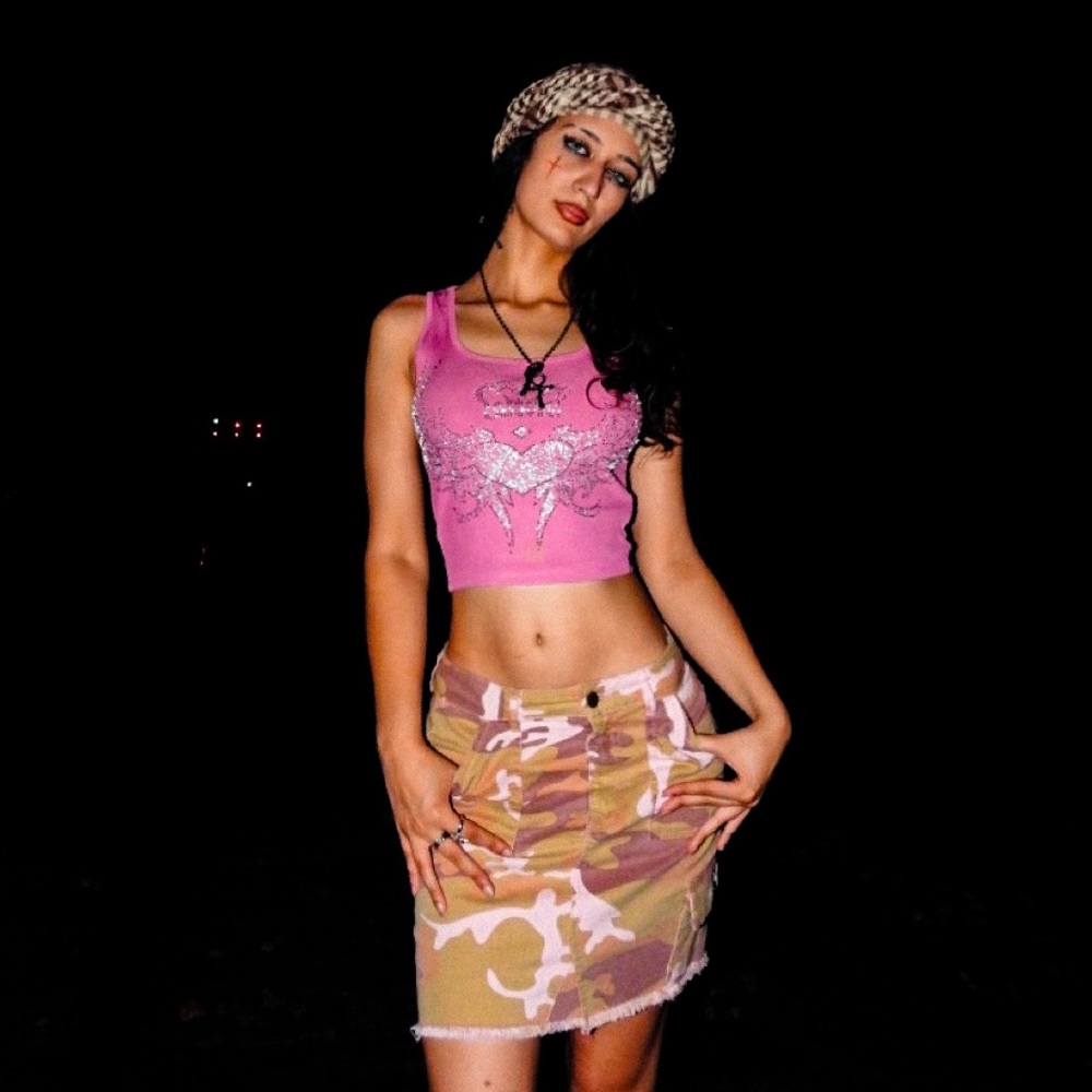 Pink Camouflage Skirt
